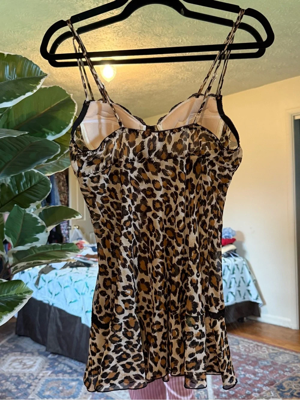 Vintage Y2K leopard print lip dress - Picture 4 of 5